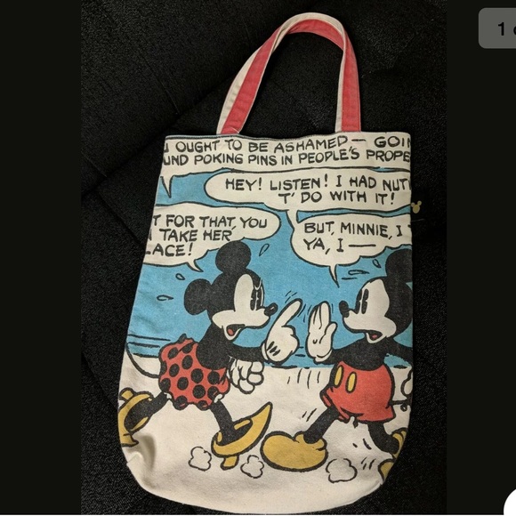 minnie mouse canvas tote bag